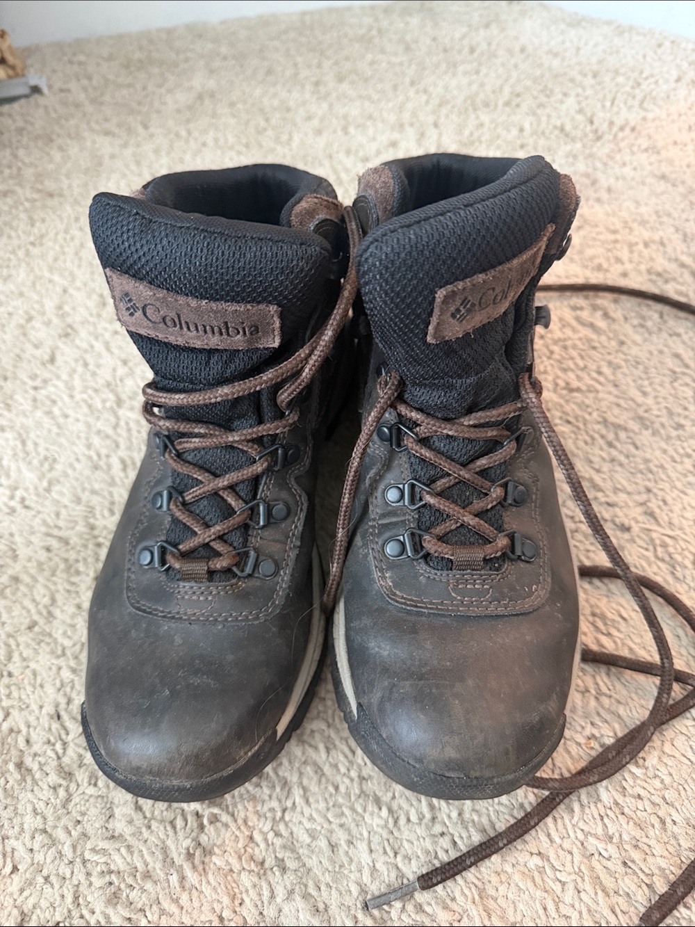 Waterproof Brown Leather Columbia Hiking Boots